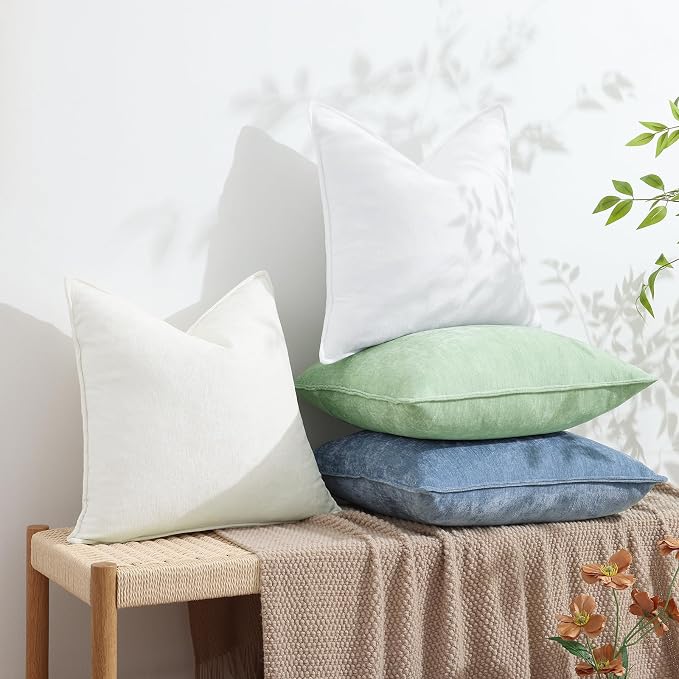 decorUhome Summer Couch Throw Pillow Covers 16x16 Set of 2, Decorative Soft - Image 4