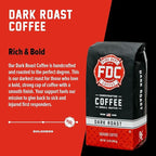 Fire Department Coffee - Gives Back to Firefighters - Dark Roast Ground Coffee - Bold & Smooth - Roasted in the USA - Veteran Owned (12 oz, Pack of 2)