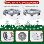 StarSpeed 20oz Christmas Tumbler Bulk with Lid and Straw, Stainless Steel Double Wall Vacuum Insulated Travel Mug, Powder Coated Coffee Cups for Hot and Cold Drinks,Funny Christmas Gifts for Women Men