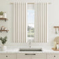 100% Blackout Linen Short Curtains by Guken