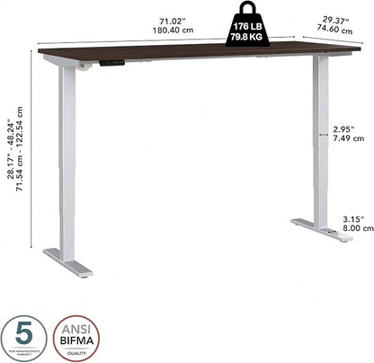 Bush Business Furniture 72-inch Electric Height Adjustable Standing Desk - Image 3