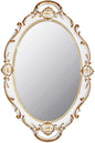 YCHMIR Vintage Mirror Small Wall Mirror 14.5 x 10 inchs Oval White by YCHMIR