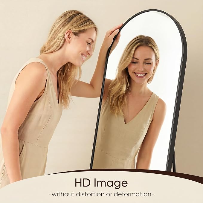 Antok Full Length Mirror, Arched Floor Standing Freestanding Arch Full Body - Image 6