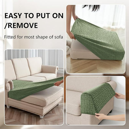 UNBBRRL 10 Pieces Stretch Sofa Cushion Covers - Image 4