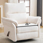 Oversized Recliner Chair, Chenille Glider Rocking Nursery Chair by Rhevoy