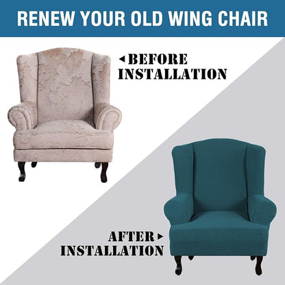H.VERSAILTEX Wing Chair Slipcover Chair Covers - Image 4