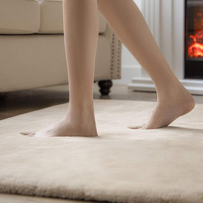 Ashler Faux Fur Rug, Ultra Soft Faux Rabbit Fur, 6 x 9 Feet Rectangle, Machine - Image 5