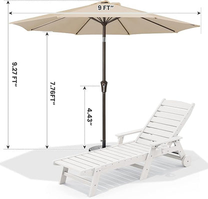 SERWALL Patio Chaise Lounge Chair Set of 2 - Image 3