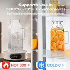 2 Liters/68oz 2 Pack Square Glass Pitcher with Lid and Handle for Bridge Door, Aofmee Borosilicate Glass Heat Resistant Dishwasher Safe Iced Tea Jar, Carafe with Scale Line for Hot/Cold Beverage