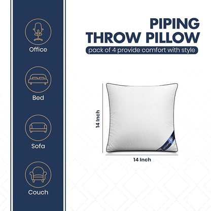 Utopia Bedding 14x14 Throw Pillow Inserts, Decorative Pillows, Plush & - Image 2