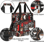 Red Start Day With Coffee Coffees Maker Carrying Bag Coffee Machine Travel Storage Tote Bag Compatible with K-Mini or K-Mini Plus, Portable Single Serve Coffees Brewer Case with Pockets for K-Cup Pods