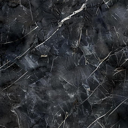 HOMETITUTE Black Marble Wallpaper Peel and Stick Dark Stone Pattern 118.1x17.7 - Image 2
