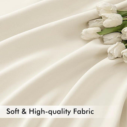 MIULEE Birch Back Tab Blackout Curtains 52x120 Inch Long 2 Panels Set | Rod - Image 6