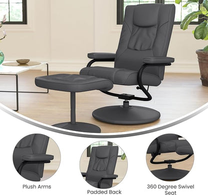 Flash Furniture Rachel Contemporary Multi-Position Recliner and Ottoman - Image 4