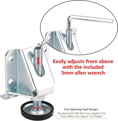 Anwenk Leveling Feet Heavy Duty Furniture Levelers Adjustable Table Leg Leveler - Image 3