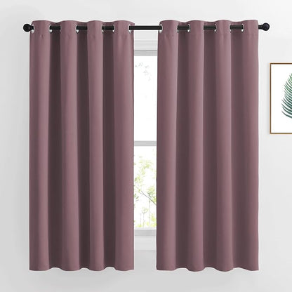 NICETOWN Bedroom Curtains 63 inch Length 2 Panels by NICETOWN
