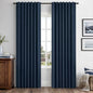 MIULEE 100% Blackout Linen Curtains 42 x 63 Inch Midnight Blue 2 Panels | by MIULEE
