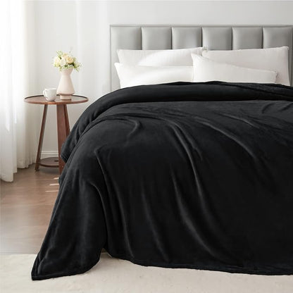 BEDELITE Fleece Blanket Soft Plush King Size Bed Blanket Black 108"x90" | Ultra - Image 6