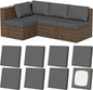 8Pcs Outdoor Cushion Covers, Stretch Patio Furniture Couch Chair Slipcovers | by VORSHAPE