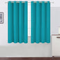 Teal Blackout Curtains 66 x 63 Inch Length/Set of 2 Curtain Panels/Thermal by Lemomo