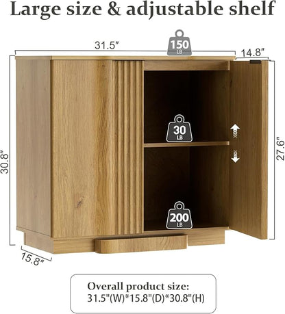 Brafab Buffet Cabinet, 31.5" Modern Farmhouse Accent Sideboard Cabinet - Image 2