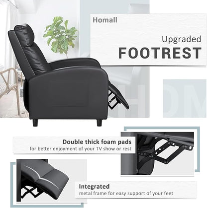 Homall Recliner Chair, Recliner Sofa PU Leather - Image 6