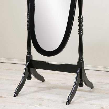 Roundhill Furniture Traditional Queen Anna Style Wood Floor Cheval Mirror - Image 3