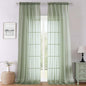Sage Green Sheer Curtains 108 Inches Long 2 Panels, Extra Wide Airy Voile Sheer by Lecloud