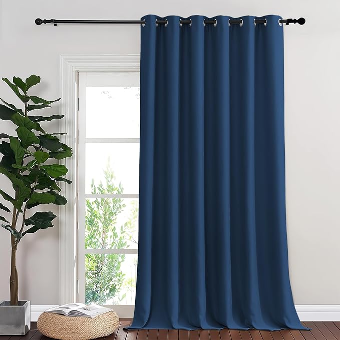 NICETOWN Room Divider Curtain 132 Inches Long, Wide Blackout Sliding Door by NICETOWN