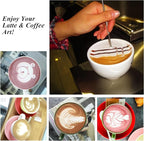2 PCS Latte Art Pen Cinnamon Pen for Coffee,Barista Espresso Coffee Latte Art Tools Accessories for Coffee Bar Barista Make Creative Coffee Designs Decors,Stainless Steel Silver,LXLVOUEG