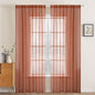 MIULEE Fall Burnt Orange Sheer Curtains 54 X 108 Inches, 2 Panels | Solid Color by MIULEE