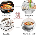 Non Stick Silicone Pastry Mat,Silicone Dough Rolling Mat Baking Mats Silicone for Baking Sheets Large Silicone Mat for Baking Fondant Pie Crust Pizza and Cookies Mat Heavty Duty Kitchen Counter Mat