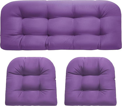 DANGHOOGY Wicker Chair Cushions, Waterproof Outdoor Loveseat Cushions by DANGHOOGYFurnitureCushions