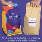 Sarasota Coffee Ground Chocolate Raspberry | Medium Roast Gourmet Flavored Coffee Grounds | Low Acid, Mold Free, Specialty Grade Flavored Bulk Ground Coffee | 5lb (80 oz)