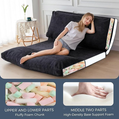 MAXYOYO Folding Sofa Bed, Extra Thick and Long Floor Sofa Convertible Sleeper - Image 4