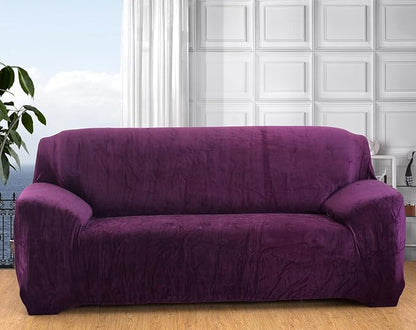 vctops 1-Piece Velvet Plush Stretch Loveseat Sofa Slipcover by vctops