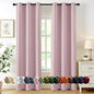MIULEE Blackout Curtains for Bedroom 2 Panels 40 x 72 Inch Long Blush Pink | by MIULEE