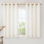 54 Inch Length Linen Curtains for Bedroom, Light Filtering Window Curtains by LAMIT