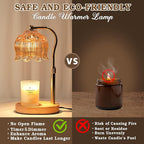 Christmas Birthday Gifts for Women, Candle Warmer Lamp with Timer & Height Adjustable, House Warming Gift for New Home Enssentials, Gift for Mom Grandma, Flower Candle Warming Lamp