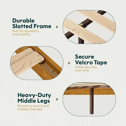 Bme Trapeze King Bed Frame – Modern Solid Wood Bed - Image 5