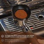 MEION 51mm Dosing Funnel, Magnetic Espresso Dosing Funnel Coffee Funnel Compatible with 51mm Portafilter, Espresso Tools Portafilter Funnel (51mm, Black)