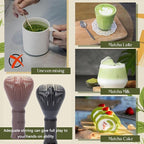 Traditional Matcha Whisk Reusable Resin Matcha Whisk Chasen Dishwasher Safe Matcha Stirrer Matcha Green Tea Powder Preparation Prepare Japanese Matcha Tea (Z_Black)