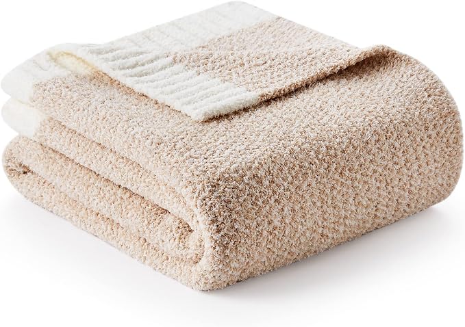 Snuggle Sac Twin XL Bed Blanket 66x90 inches, Super Soft Warm Beige Blankets by SnuggleSac
