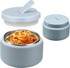 13.5oz Soup Thermo for Hot Food Kids with Buckle Lid Insulated Vacuum Food Jar Wide Mouth Leakproof Stainless Steel Lunch Container (Blue)