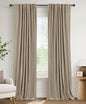 Faux Linen Total Blackout Curtains by 100BlackoutShield