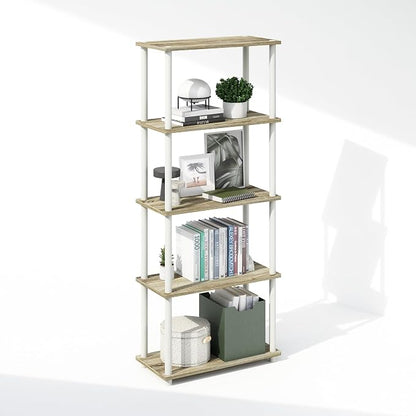 Furinno Turn-N-Tube Book Shelf, 5-Tier Bookshelf, Bookcase by Furinno-FitsYourSpaceFitsYourBudget