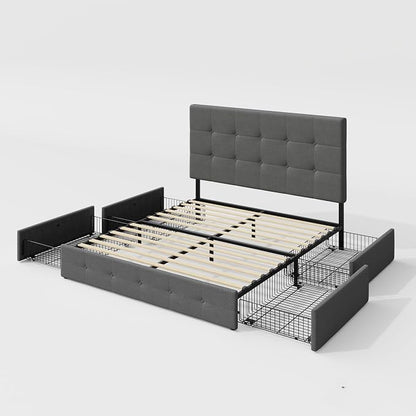 Allewie Upholstered Full Size Platform Bed Frame - Image 9
