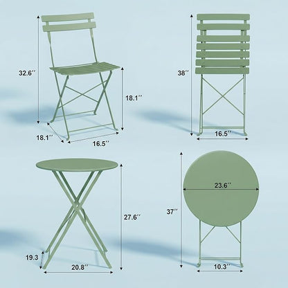 GarveeLife Outdoor Metal Bistro Set, 3-Piece Patio Furniture Set - Image 2