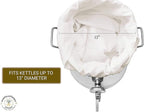 (XL 22in x 26in) Organic Cotton Brew In A Bag - Reusable Home Brewing Strainer Bag to Boil and Strain Hops, Apple Cider, or Extra Large 5 Gallons Commercial Cold Brew Coffee Filter