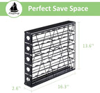 FlagShip 5-Tier Corner Coffee Pod Organizer for K Cup - 40 Capsules Metal Storage, Space-Saving Kitchen Countertop Rack Wall Mountable